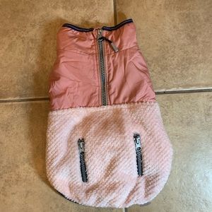 Top Paw 2 toned pink fleece dog jacket S: Small